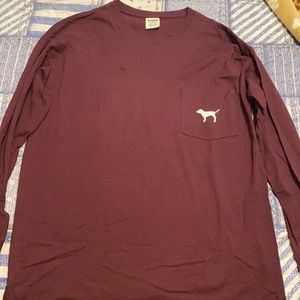 Oversized PINK Victoria secret long sleeve shirt